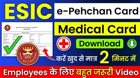 esic smart card status|esic e pehchan card.